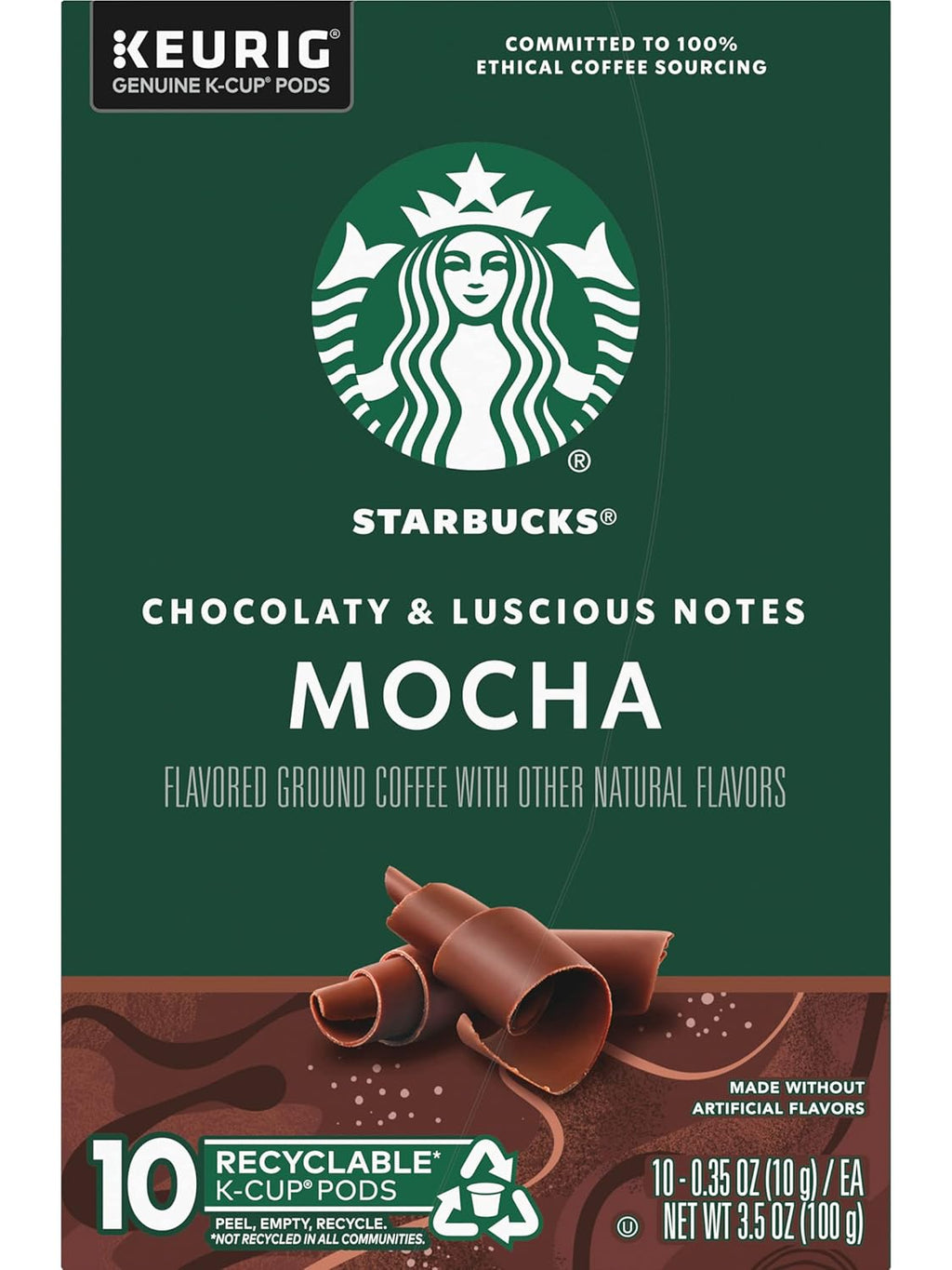 Starbucks K-Cup Mocha Coffee Pods - Rich Chocolate Flavor | Pack of 2 Pods