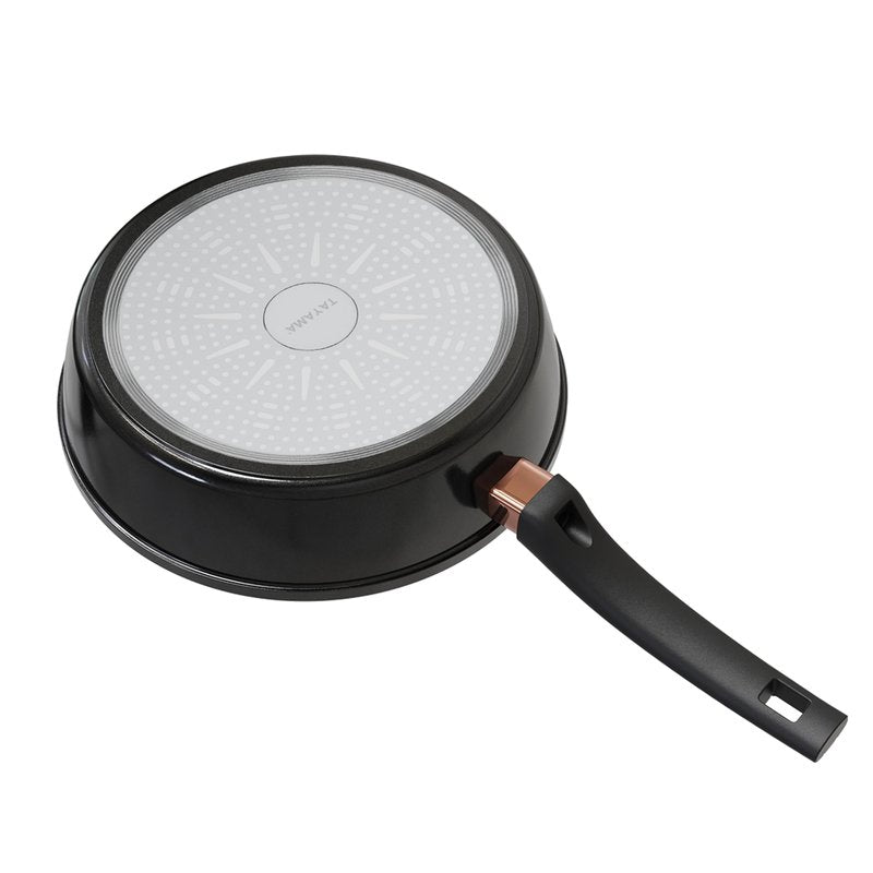 TAYAMA Ultra Titanium Non-Stick Deep (30 cm) Fry Pan, 11.8", Black