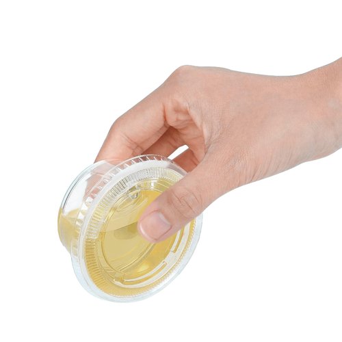 TashiBox [3.25 oz. - 200 Sets Portion Cups with Lids - Souffle & Jello Shot Cups, Clear Plastic Containers, Meal Prep, Salad Dressing & Medicine
