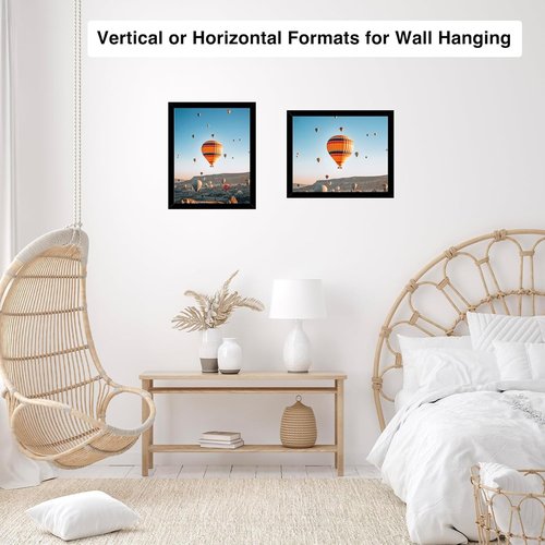 JCJMY Picture Frame - 8.5x12 Black Wall & Tabletop Display | Shatter-Resistant Plexiglass