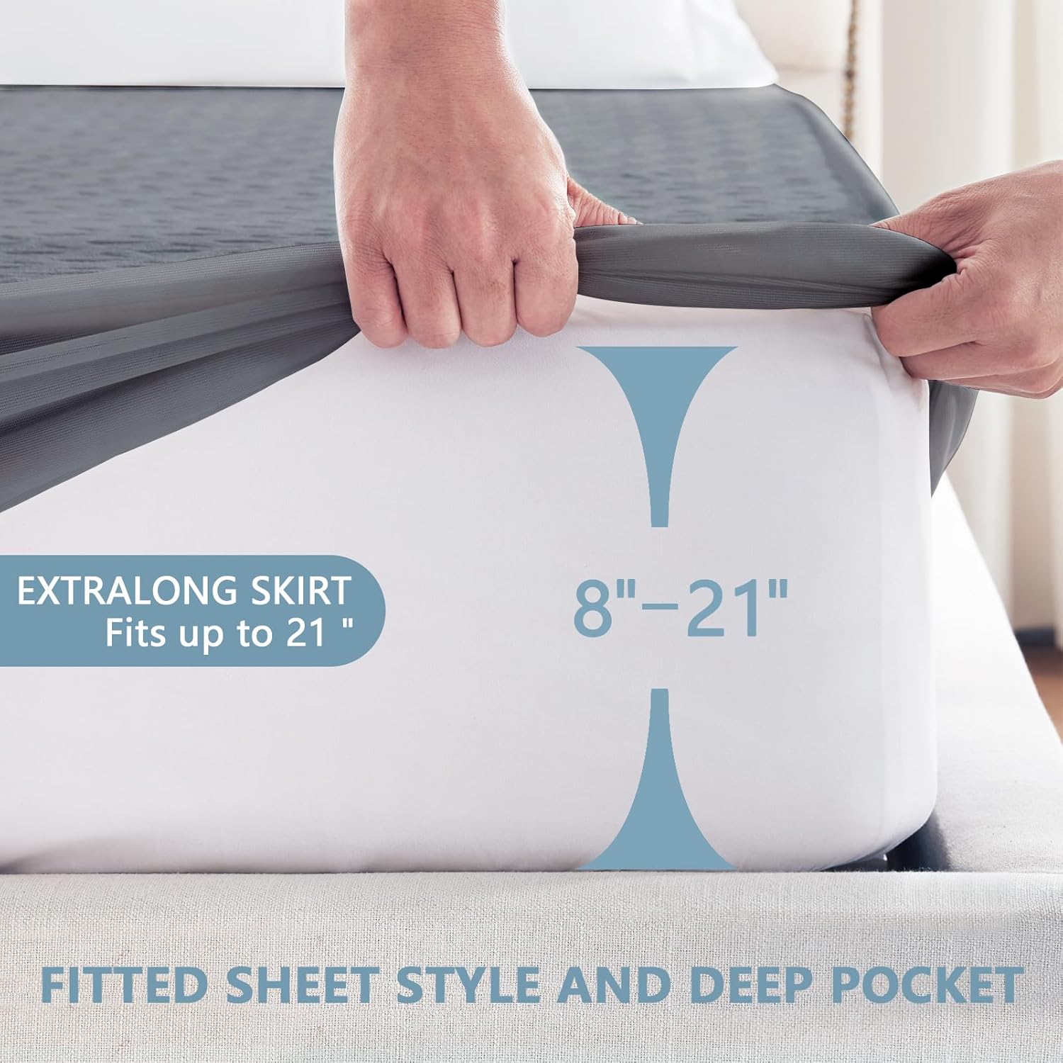 Skiennix Premium Waterproof Mattress Protector - Breathable Twin Size Bed Cover, Soft & Noiseless