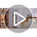 Solid Wood Rotating Coat Rack with 3 Shelves & 9 Hooks, Walnut Finish
