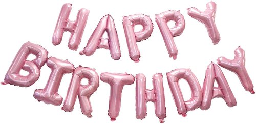 GREATRIL Metallic Pink Happy Birthday Banner - Perfect Party Decoration for Unicorn & Princess Themes