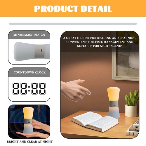 LED Visual Meditation Timer & Digital Hourglass, 1-99 Mins Adjustable Pomodoro Cube, Silent Productivity Tool for ADHD Kids & Adults, Home Office & Deep Work Focus, Rechargeable