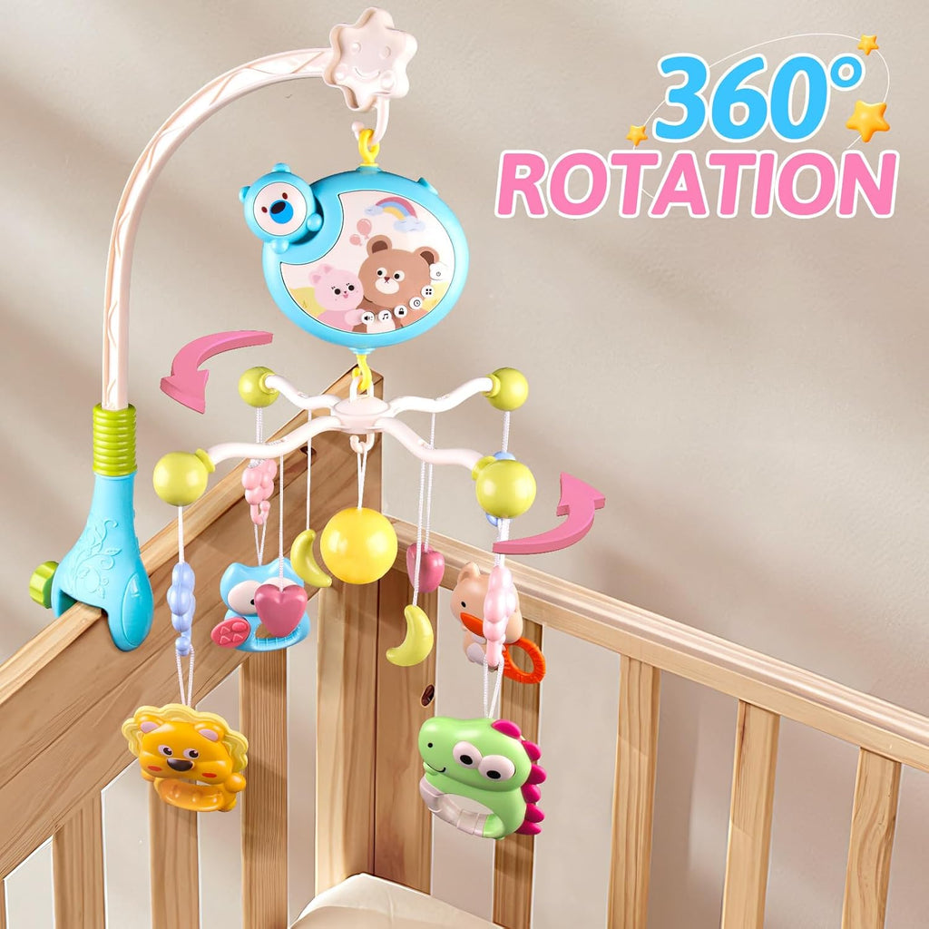 Skiennix Crib Mobile - Musical and Light-Up Nursery Toy for Boys and Girls | Portable Animal Design