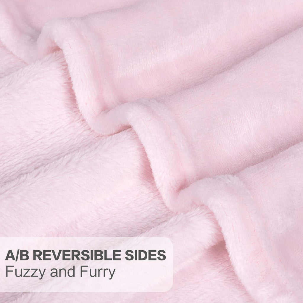 TILLYOU Toddler Flannel Blanket - Cozy Lightweight Baby Blanket for Crib & Stroller | 40x50 Inches, Pink