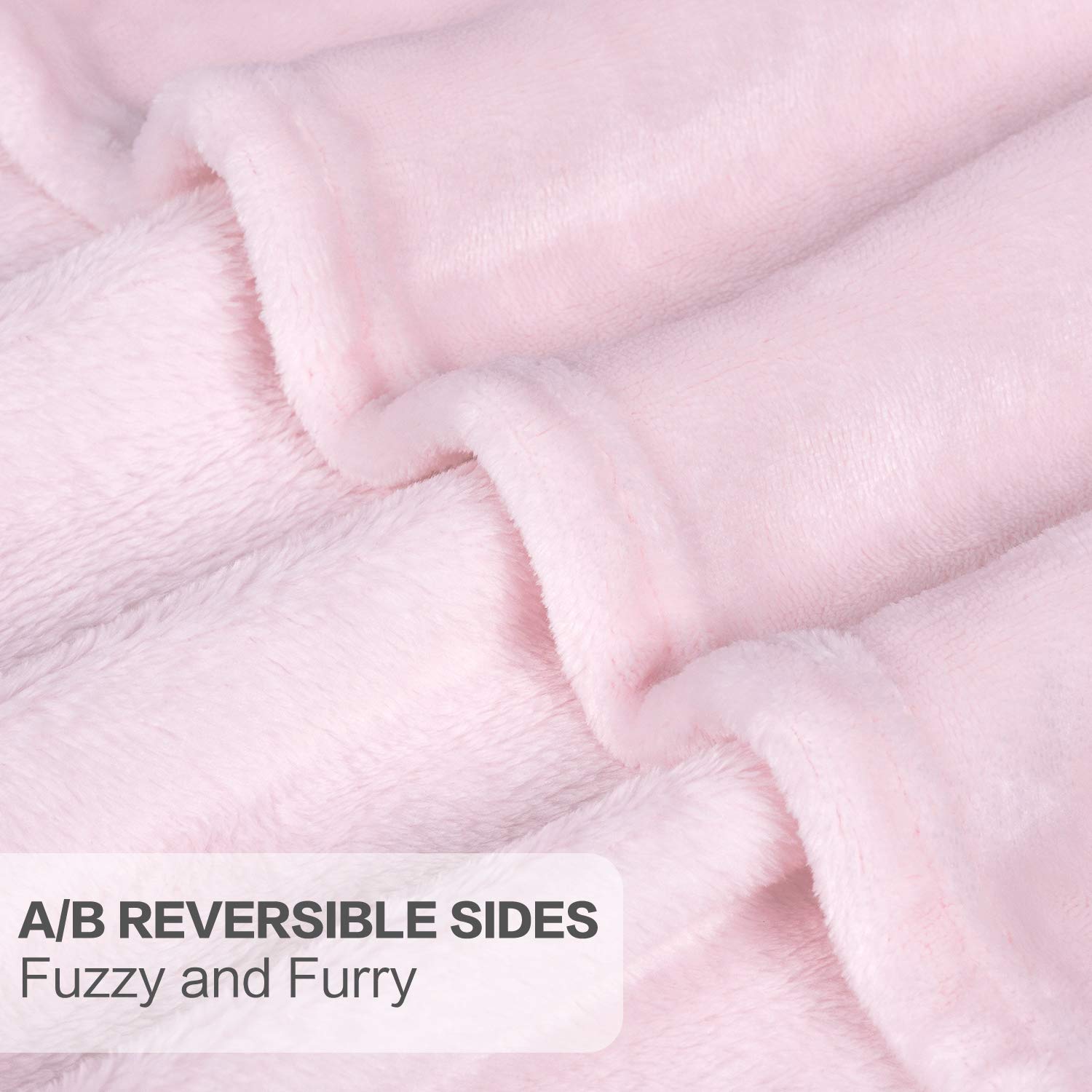 TILLYOU Toddler Flannel Blanket - Cozy Lightweight Baby Blanket for Crib & Stroller | 40x50 Inches, Pink