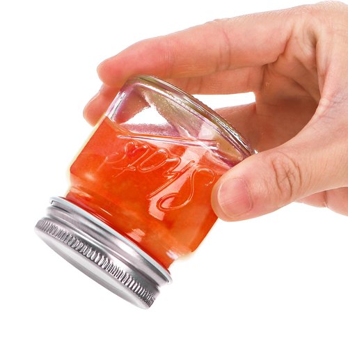 Lawei Set of 16 Mini Mason Jars with Lids - 2 Oz Mason Jars Shot Glasses Mason Shooter Glass for Drinks Shot Favors Desserts