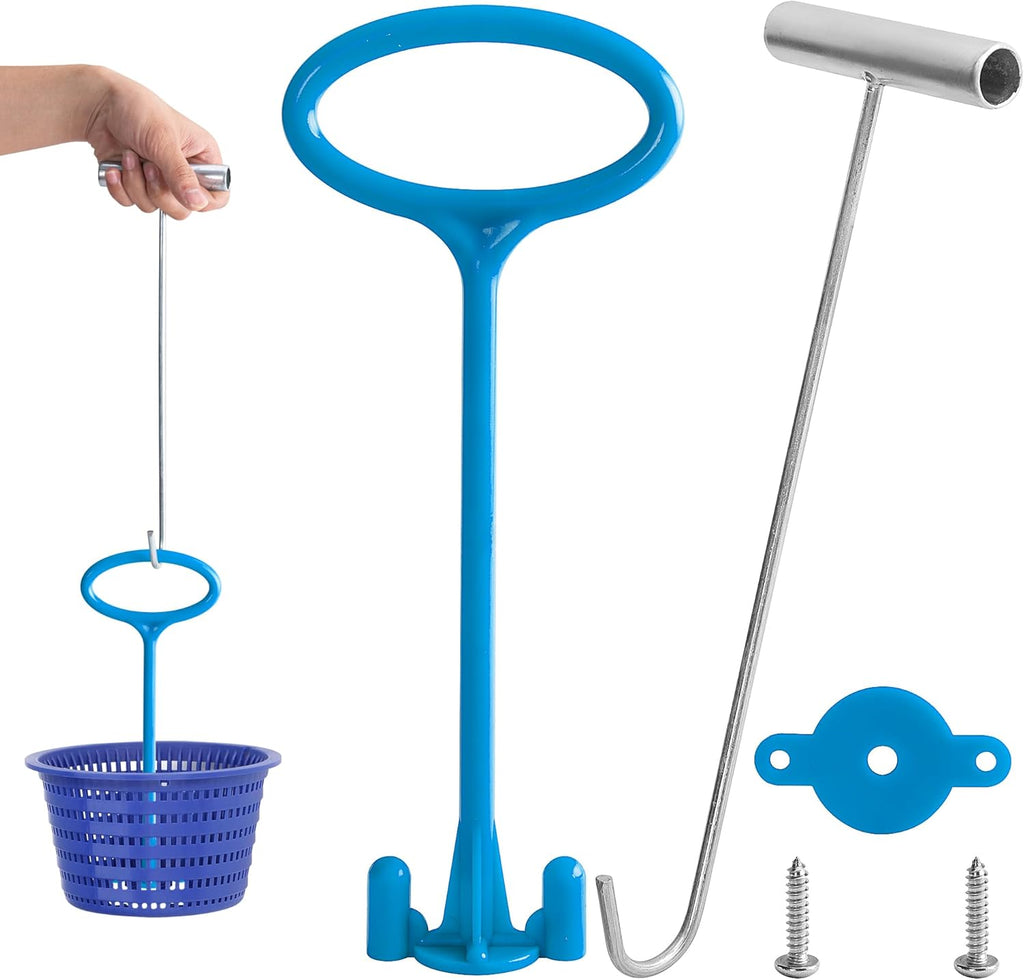 RunNico Pool Skimmer Basket Handle - Universal Tool for Easy Debris Removal | Keep Hands Clean