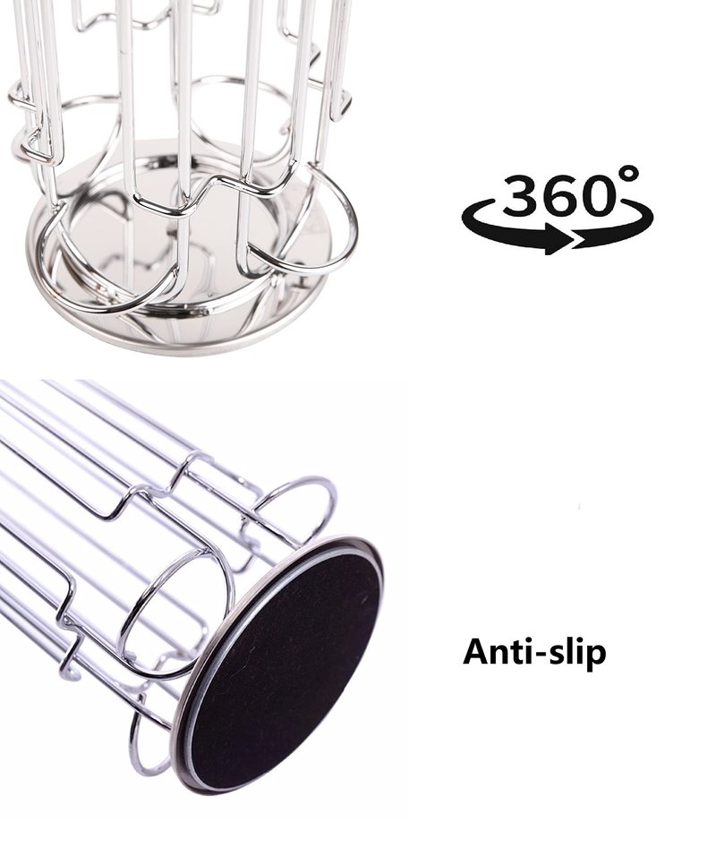 Exzact Coffee Capsule Holder Compatible with Dolce Gusto, Not Sold or Ceated by Dolce Gusto, Rotating Coffee Pods Stands Holder (Max Capacity: 32)