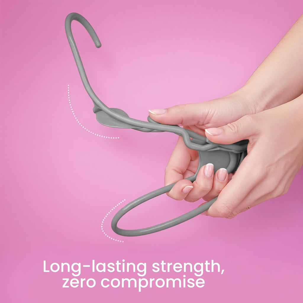 Utopia Home Plastic Hangers 50 Pack - Durable Space-Saving Clothes Hangers - Grey Closet Organizers