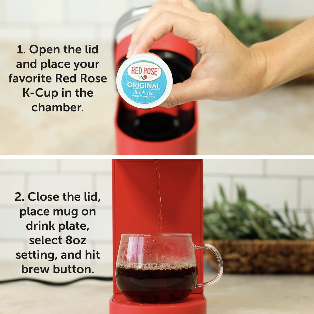 Red Rose Teas Black Tea, 72 Convenient Single Serve K-Cups, Pods for Keurig Coffee Maker, Blended To Create Our Original Premium Full-Flavored Black Tea, Contains 12 Single Serve Cups (Pack of 6)