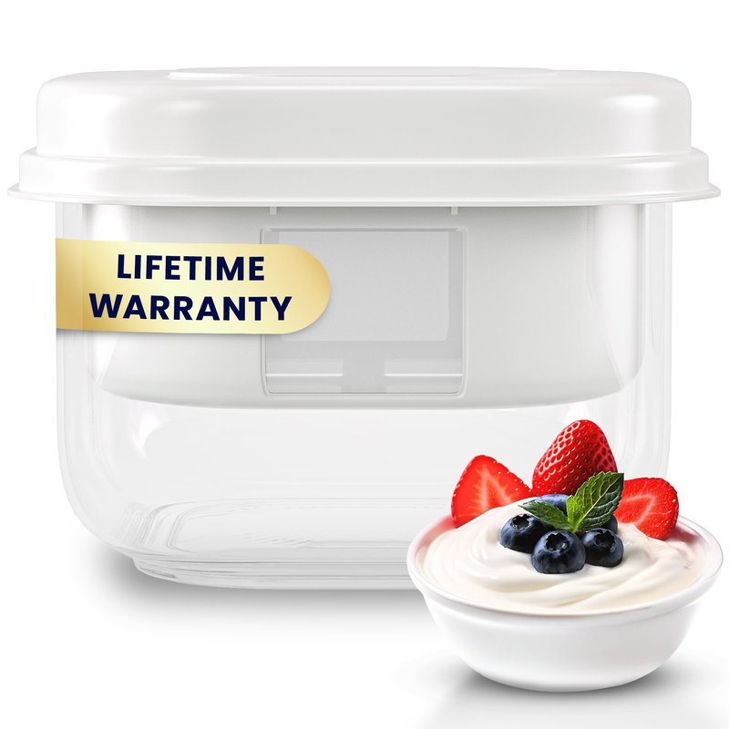 Ultimate Yogurt Strainer, Make Delicious, High Protein, Greek Yogurt, 70% Less Sugar & Lactose, Fine Mesh Nylon Greek Yogurt Maker, 100% BPA-Free & Dishwasher Safe with Large 2.3 Quart Capacity