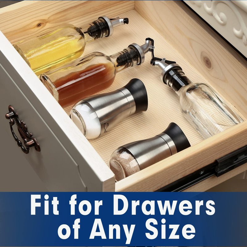Shelf Liner, Drawer Liner, 2 Rolls x 12 Inches x 20 FT Cabinet Liner for Kitchen Cabinets Non-Adhesive Shelf Liners, Waterproof Shelf Paper with Non-Slip, Durable Liners, Clear