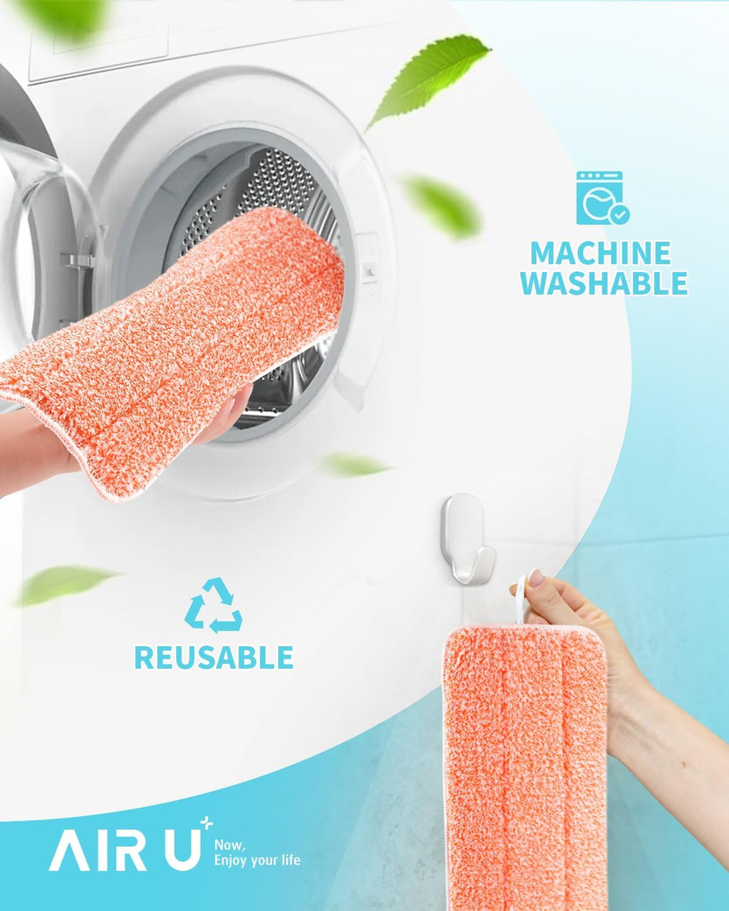 Skiennix Power Scrubbing Mop Pads - Reusable Microfiber Refills for Swiffer Wet Jet Mops | 6 Pack