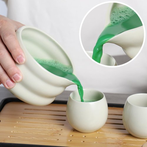 MAKOUYU 12 Pcs Matcha whisk Set,15 OZ,Japanese Matcha Set,With 2 Cups and 1 Leather Storage Bag,Complete Travel Matcha Kit Set,Perfect Matcha Kit for Matcha Tea Ceremony（Beige）