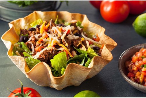 HIC Kitchen Non-Stick Tortilla Bowl Makers - PFOA Free Carbon Steel | Set of 2, 8.5 x 2.5 Inches
