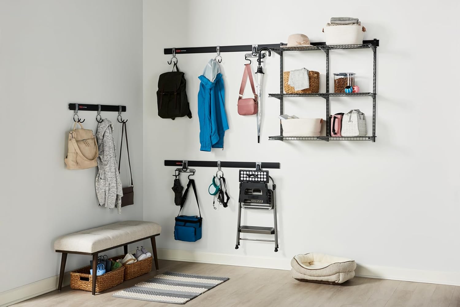 Rubbermaid Fasttrack 3-Shelf Storage Kit - 36"x12" | 350 lbs Capacity for Home, Garage & Workshop Organization