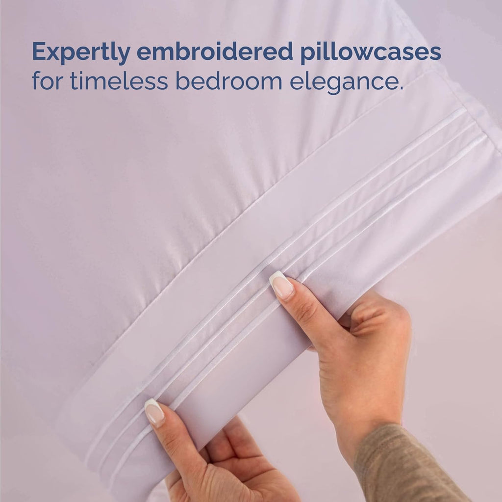 Skiennix Twin Size 3-Piece Sheet Set - Comfy Cooling Bed Sheets - Luxury Hotel Quality - Deep Pockets, Soft, Wrinkle-Free - Light Lavender