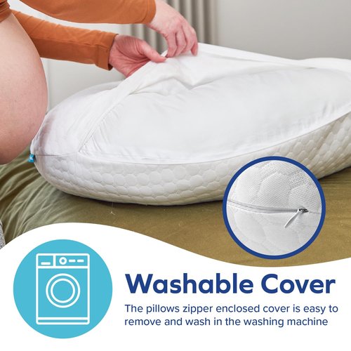 Dr. Talbot's Mom's Pregnancy Pillow - Stay Cool C-Shaped Pillow for Pregnant Women