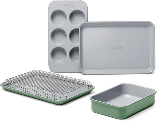 Caraway Mini Bakeware Set - Non-Stick Ceramic Coating for Easy Baking - Compact Pans for Small Kitchens - Sage