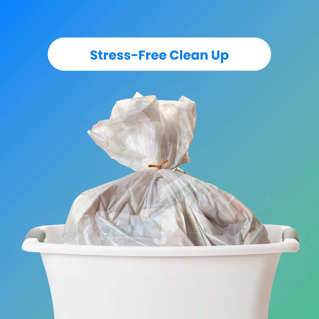 Reli. 6-10 Gallon Clear Trash Bags - 300 Strong Bathroom Garbage Bags for Heavy Duty Use