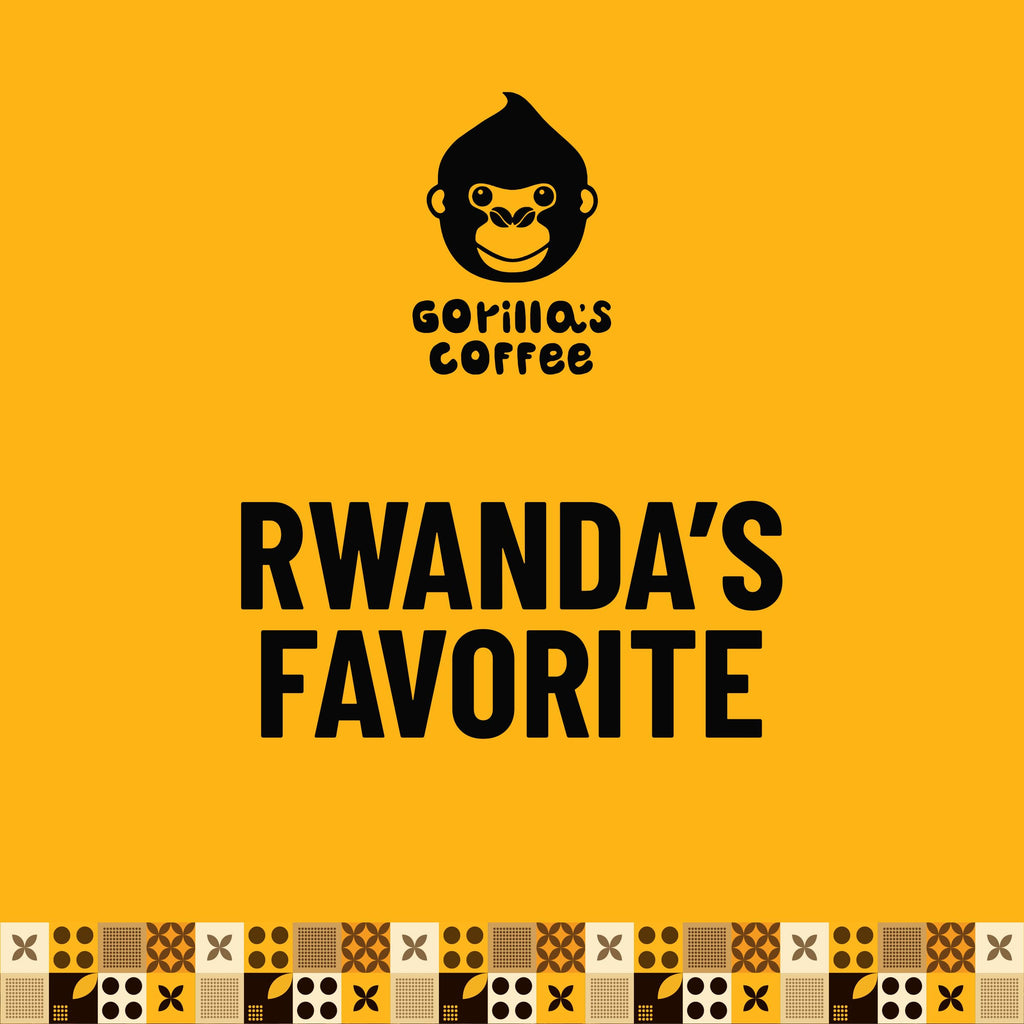 Gorilla's Coffee 100% Arabica - Medium Roast Ground Coffee, Fair Trade, Smooth, Balanced, Aromatic, Spice & Luscious Fruit Notes | Premium Rwandan Coffee | Rich, Flavorful, and Aromatic (500g/17.6oz)