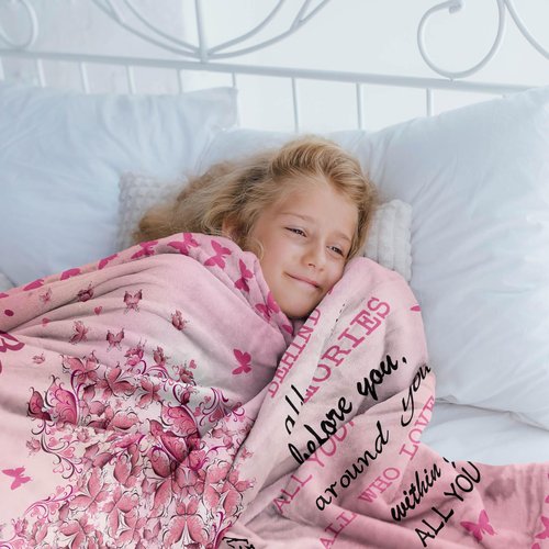 Gevuto 9 Year Old Girl Gifts Ideas, Birthday Gifts for 9 Year Old Girls Throw Blankets 50"X60", 9th Bday Decorations for Girl