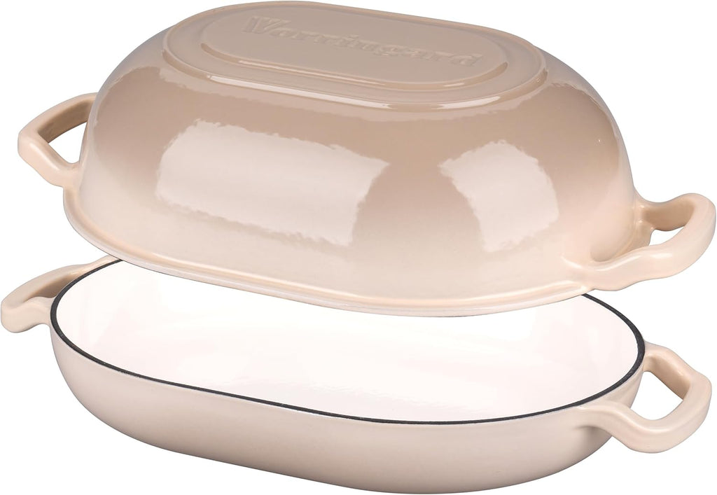VORRINGARD Enameled Cast Iron Dutch Oven - 5QT Sourdough Bread Pan with Lid | Ideal for Homemade Baking