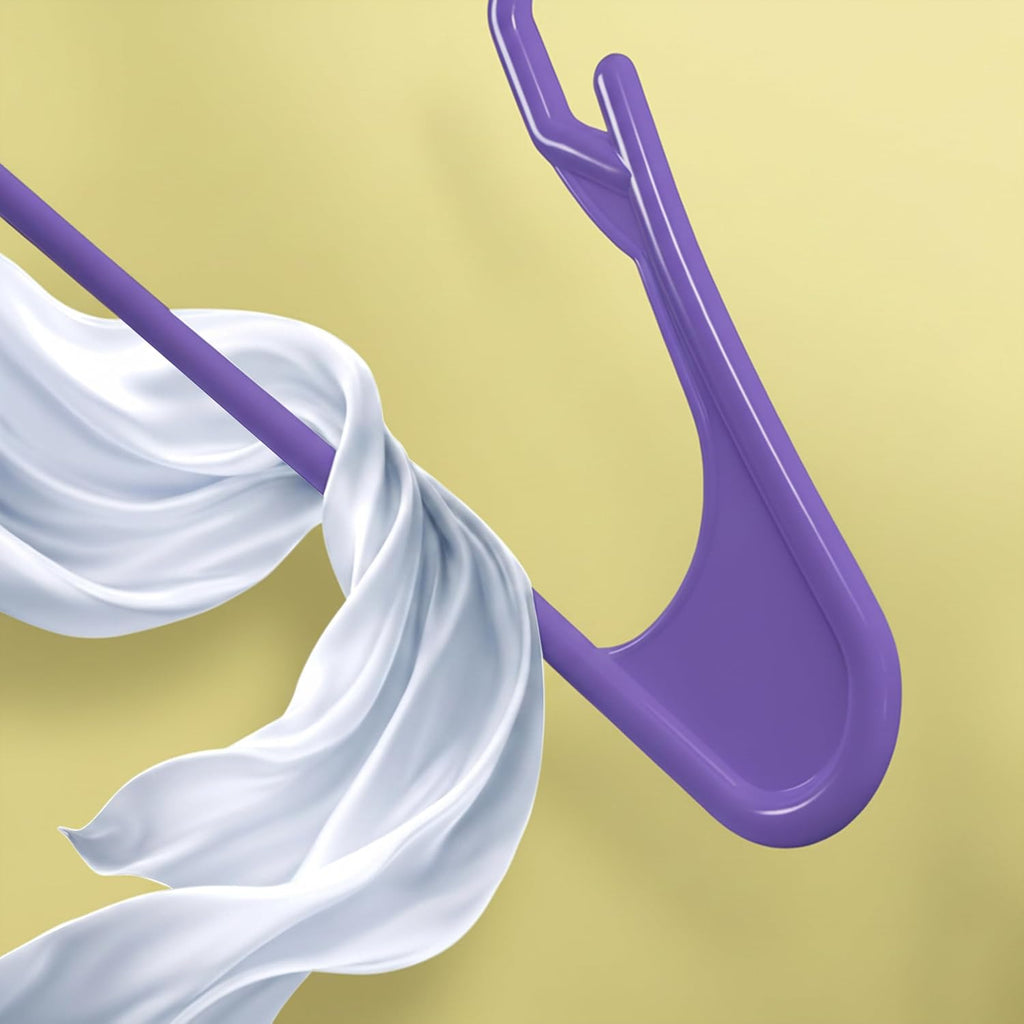 Utopia Home Plastic Hangers - Durable Space-Saving Clothes Hangers - 30 Pack in Purple