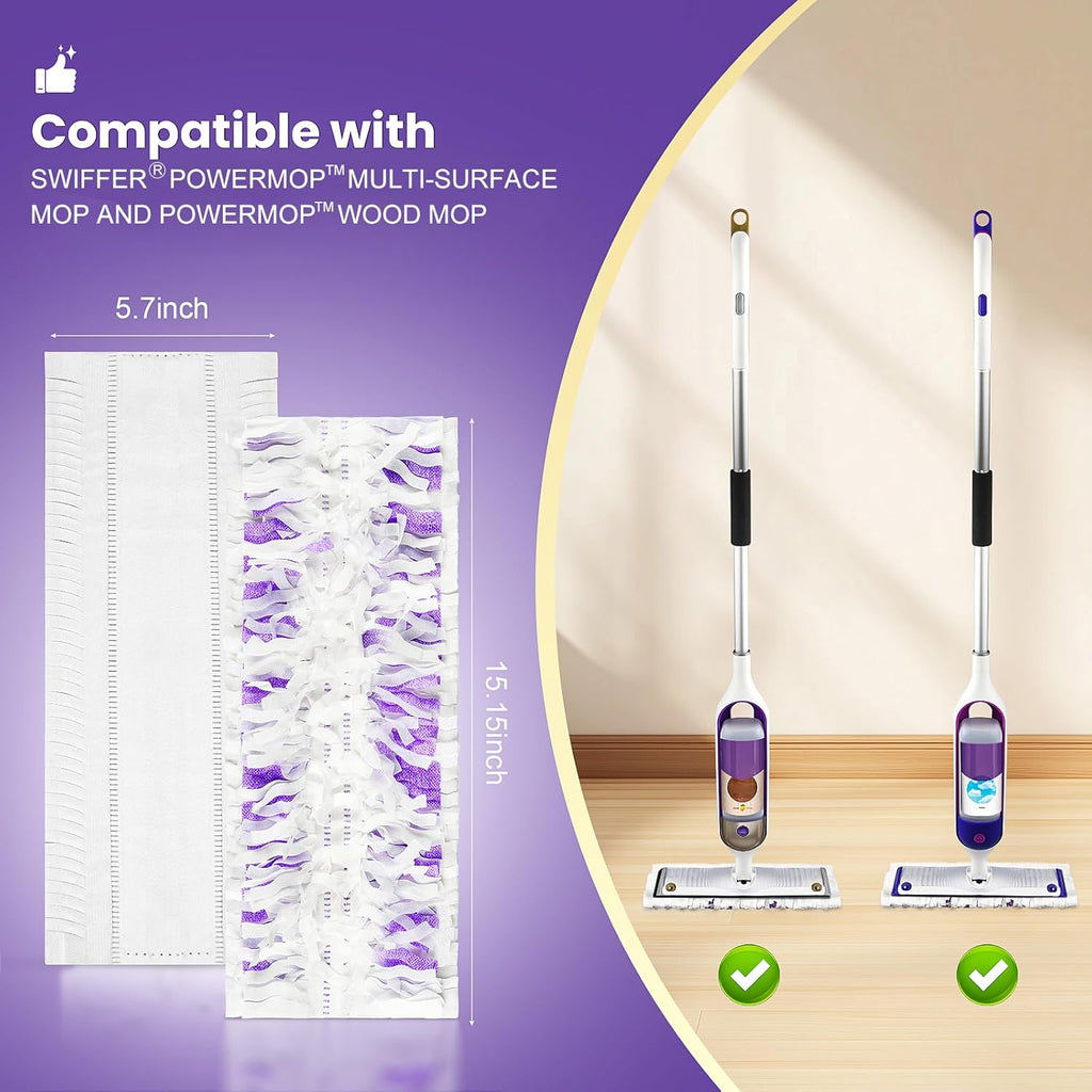 Skiennix 40 Pack Disposable Refill Pads - Multi-Surface Replacement for Power Mop™ & Wood Mop