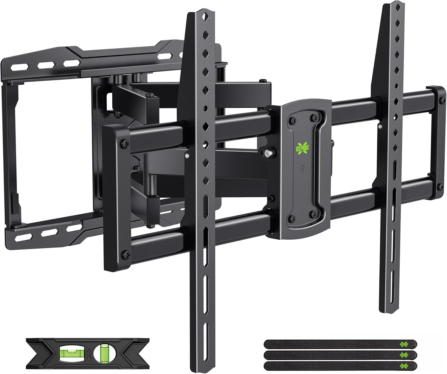 USX Mount Full Motion TV Wall Mount - Swivel & Tilt for 42-86 Inch TVs, Dual Articulating Arms, VESA 600x400mm, Max 132lbs Capacity