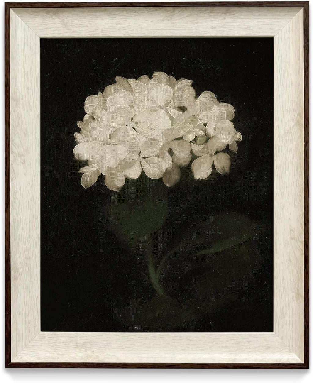 Razliubit White Flower Wall Art Prints - Replaceable Retro Decor for Aesthetic Rooms | 10"x12" Framed Artwork