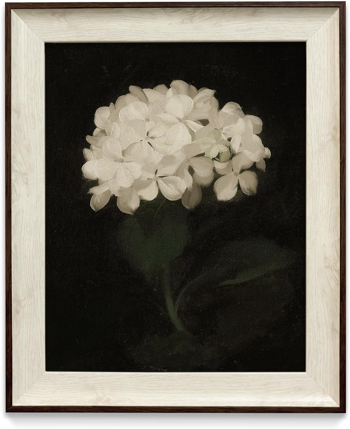 Razliubit White Flower Wall Art Prints - Replaceable Retro Decor for Aesthetic Rooms | 10"x12" Framed Artwork