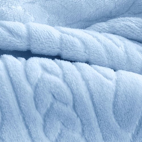 BORITAR 3D Fleece Baby Blanket - Soft, Fluffy & Cozy for Infants | 30x40 Inch, Baby Blue