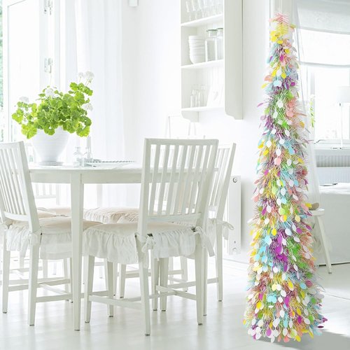 JIALEIXI 5ft Christmas Pencil Tree - Festive Egg Decorations for Home Party & Holiday Decor