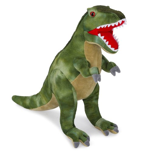 Tyrannosaurus Rex Plush Toy, 18" Dinosaur Stuffed Animal Throw Plushie Pillow Doll, Soft Blue Fluffy Friend Hugging Cushion - Present for Every Age & Occasion