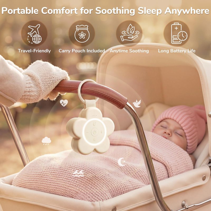 2025 Mom's Choice Awards | Portable White Noise Sound Machine Baby | 25 Soothing Sounds | Rechargeable Travel Sound Machine with Night Light | Newborn Essentials | Nursery Shower Gift, Home, Sleep Aid