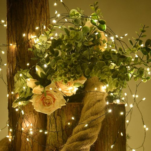 Dailyart 200 LED Fairy Lights - Remote Control, 10Ft Warm White String Lights for Bedroom & Party Decor