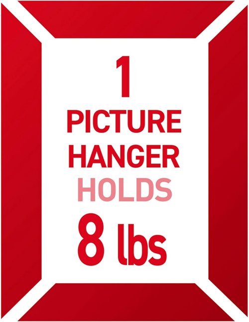 Command 8 lb Jumbo Picture Hanger - Damage-Free Hanging with 3 Frame Hangers & 8 Command Strips