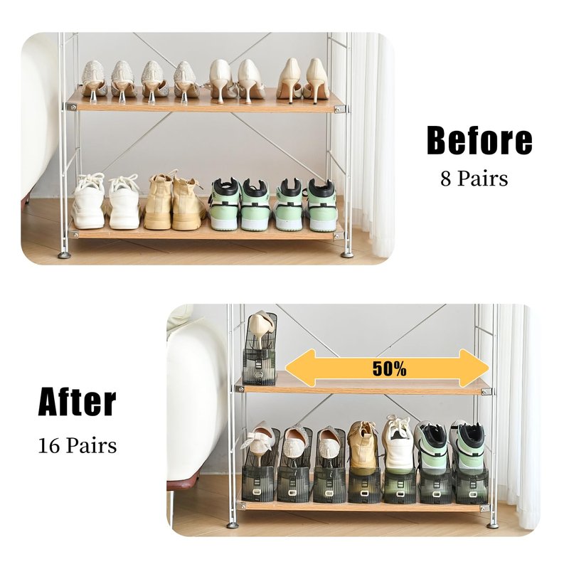 Uni HIMO Shoe Stackers with Three Adjustable Levels,pace Saving ,4.5*10.7inch