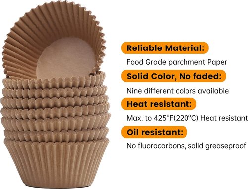 Bake Choice Non-Stick Cupcake Liners - 200 Standard & 400 Mini Liners for Easy Baking