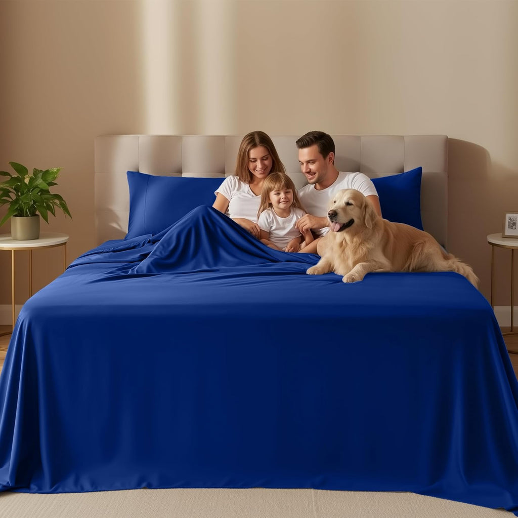 Utopia Bedding Twin Sheet Set - Soft & Breathable Microfiber | 3-Piece Royal Blue Bed Sheets