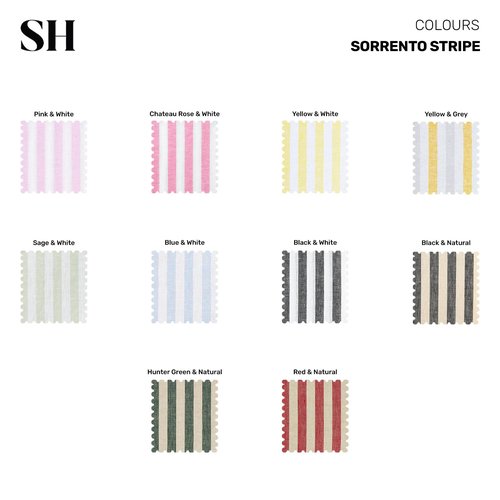 Solino Home Linen Table Runner 72 Inches Long - Sorrento Stripe, 100% Pure Linen Pink and White Table Runner 14 x 72 Inch for Dining, Dresser, Valentines, Spring, Easter
