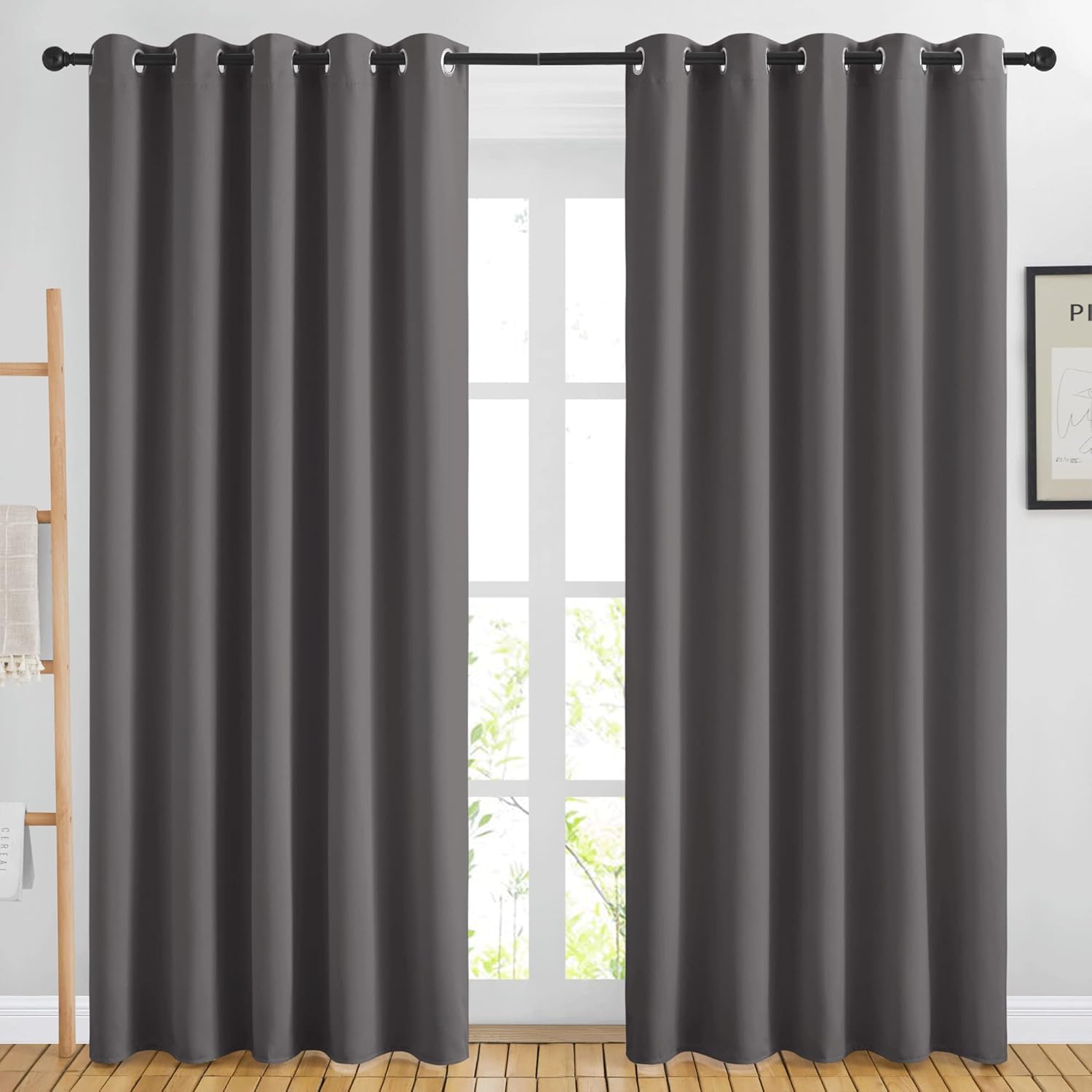 NICETOWN Blackout Curtains - Noise Reducing Thermal Insulated Drapes | 66 x 80 Inch, Biscotti Beige, 2 Panels