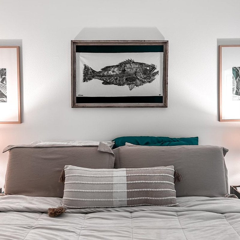 Fishin' Prints Standard Pack DIY Gyotaku Fish Printing Kit - Large Cloth Sheets 36"x18" - Natural Food Grade Cuttlefish Ink - Gift for Fishermen - Gyotaku Fish Printing Supplies