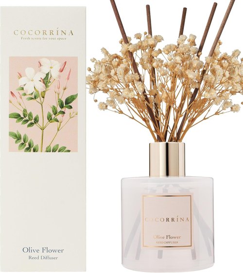Cocorrína Reed Diffuser - Refreshing Olive Flower Scent for a Calming Atmosphere