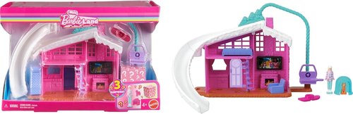 Barbie Mini Dreamhouse Doll House Set - Includes 1.5-Inch Doll, Furniture, Elevator & Pool