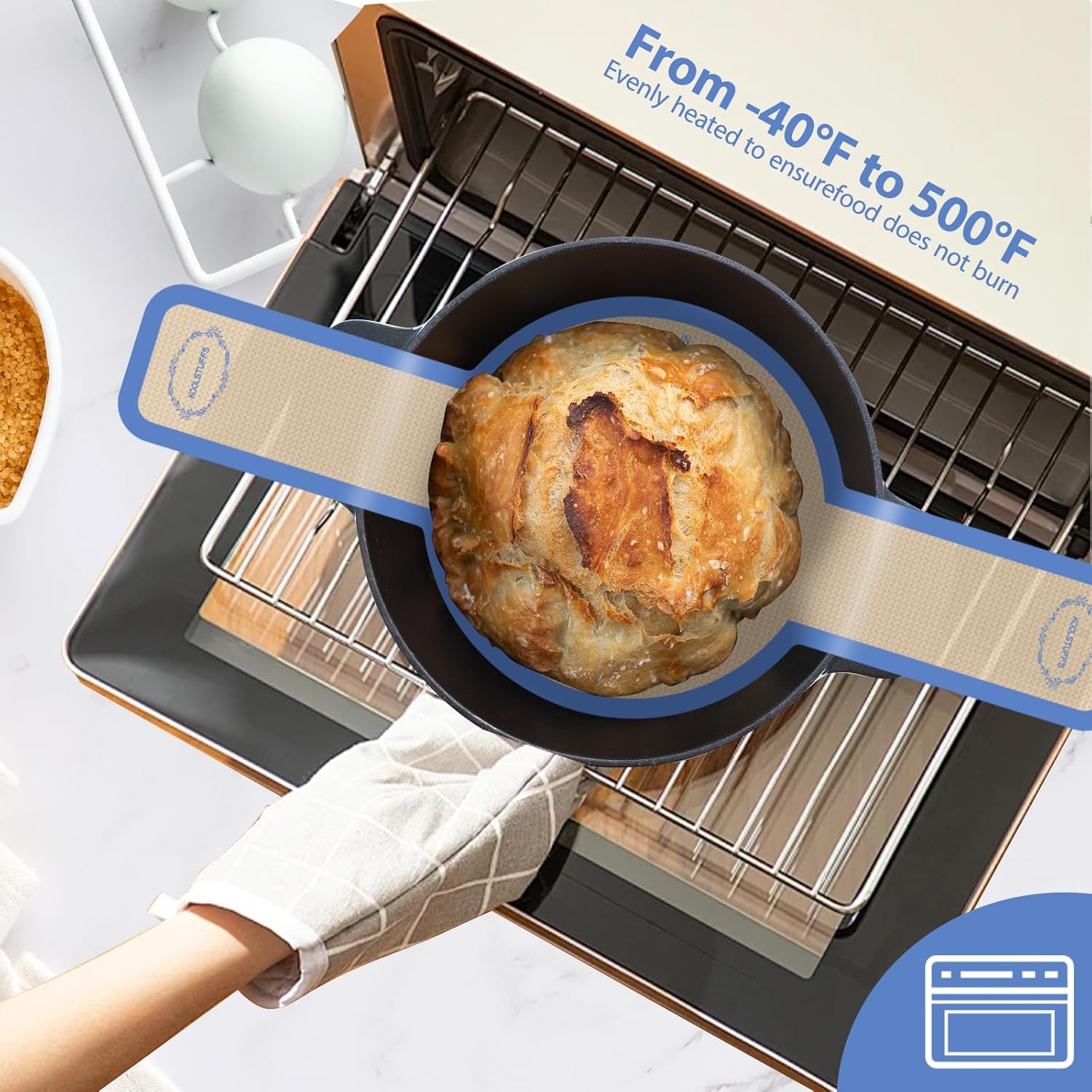 Skiennix Silicone Bread Sling - Non-Stick Sourdough Baking Mat for Easy Transfer | 2PCS Set