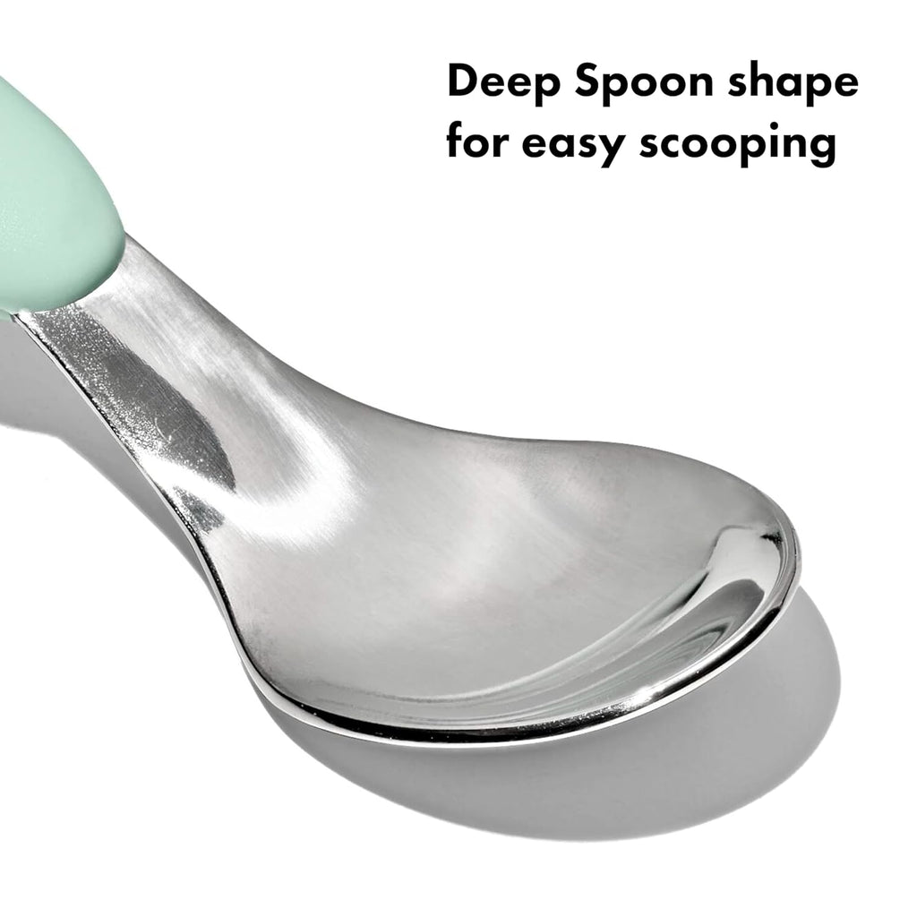 OXO Tot Fork and Spoon Set - On-The-Go Convenience in Stylish Opal Color